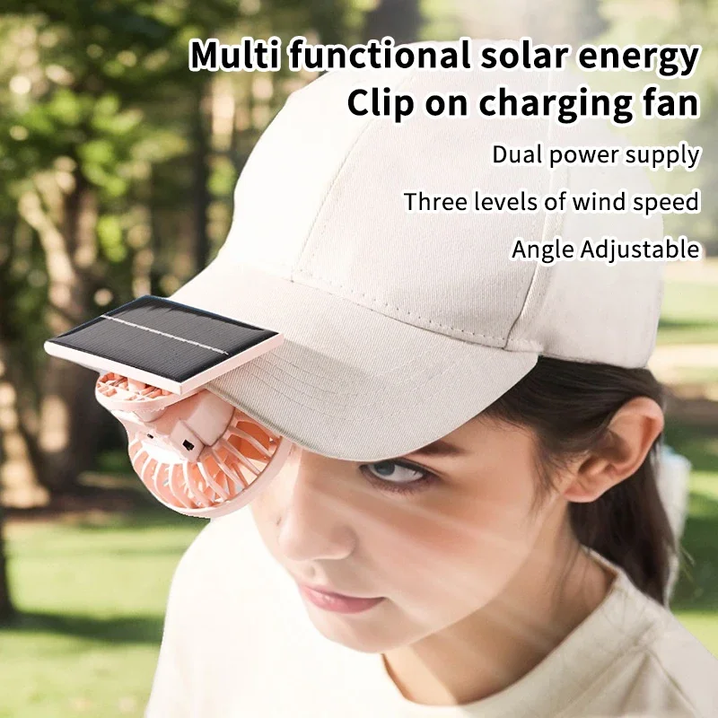 Renewable Energy Fan - Wentylator solarny z klipsem, ładowany przez