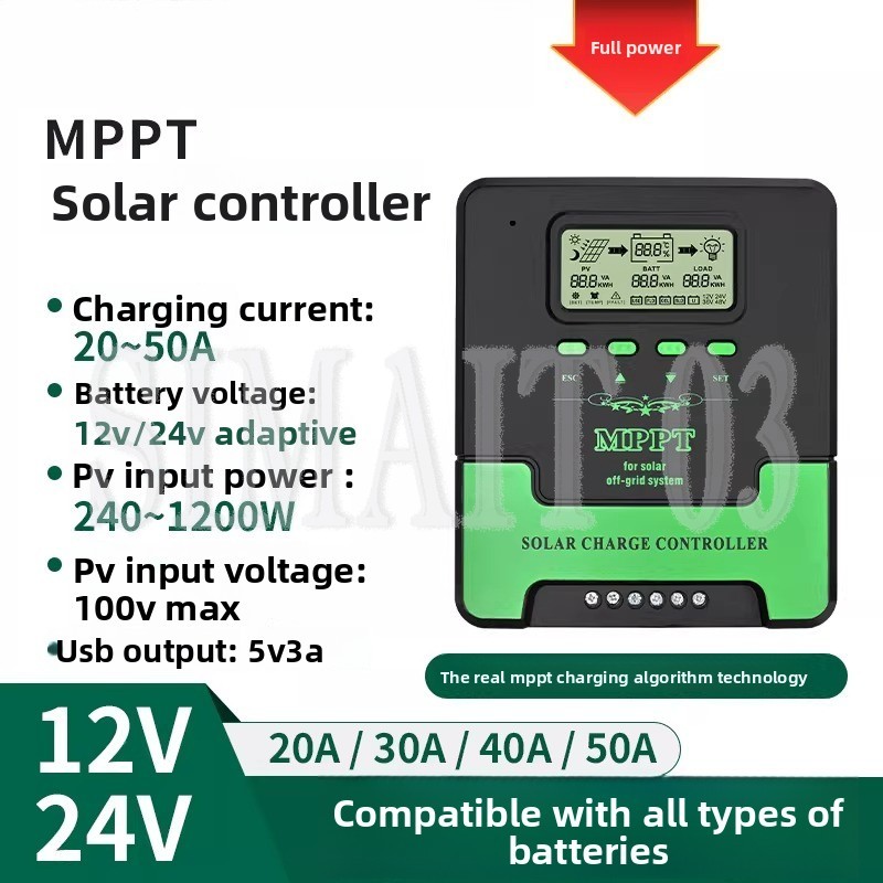 Mppt Charge Controller - Kontroler ładowania solarnego MPPT 12V/24V Auto