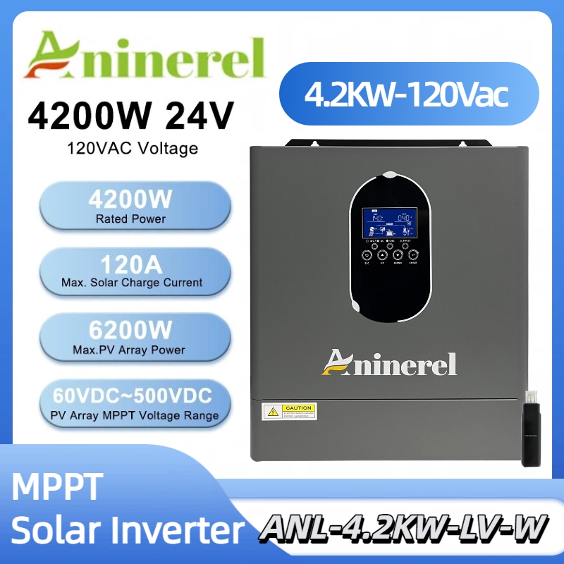 Mppt Charge Controller - Aninerel 4.2KW 24V NOWY 110-120V Hybrydowy