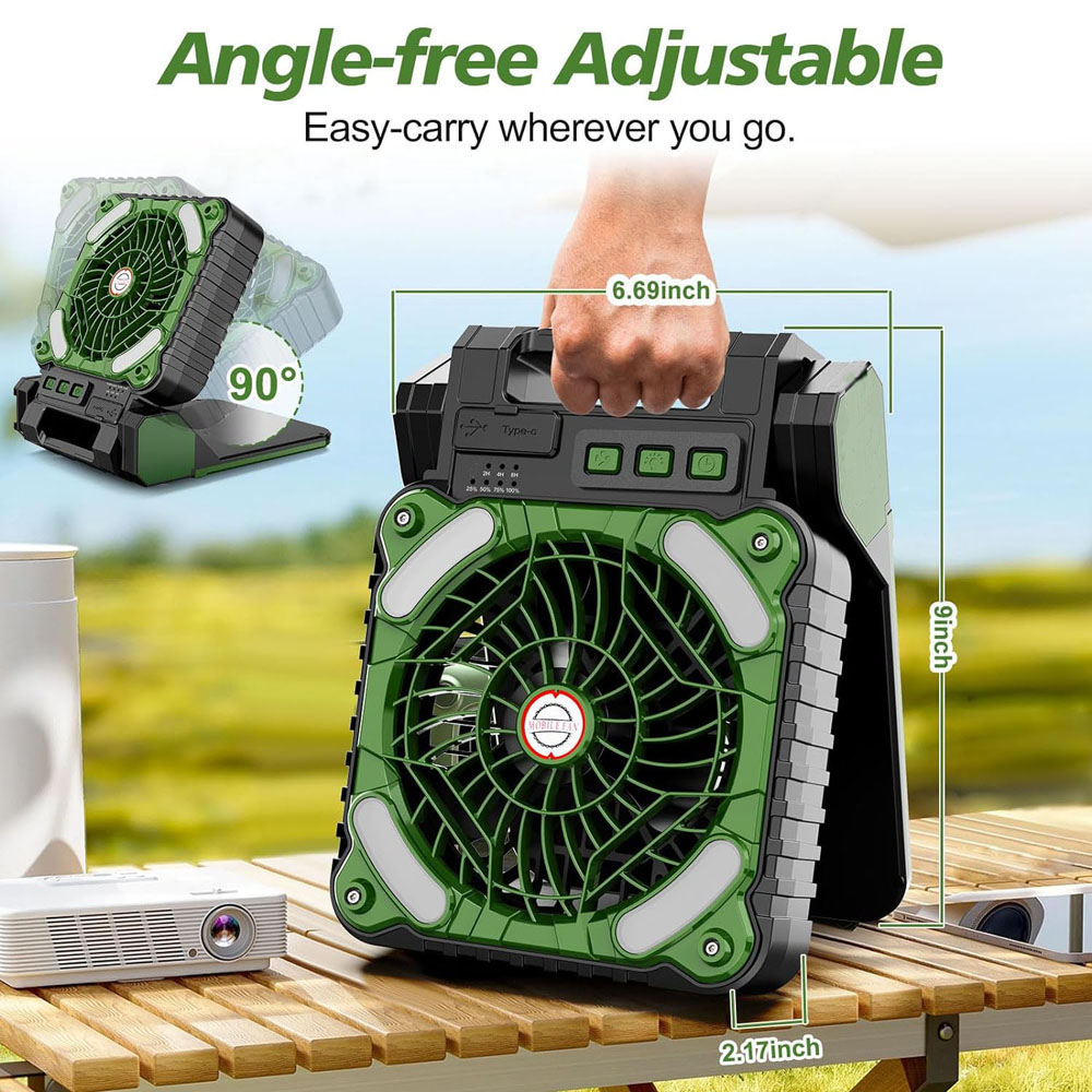 10000 mAh zasilana energią sło – Renewable Energy Fan recenzja i cena